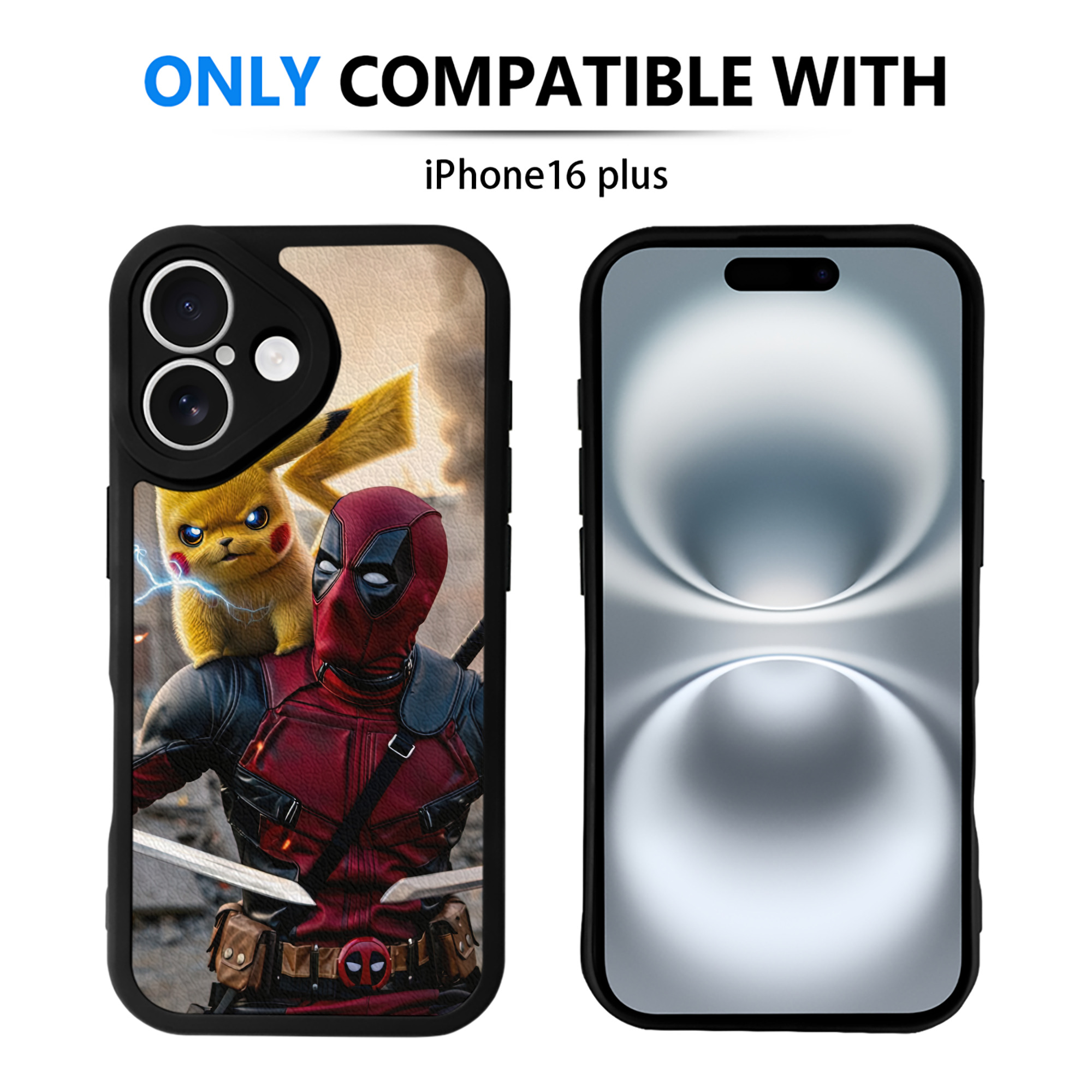 （画像用） Deadpool デッドプール 【iPhone 16シリーズ対応】シリコンスマホケース（レザー調） 材質：シリコン